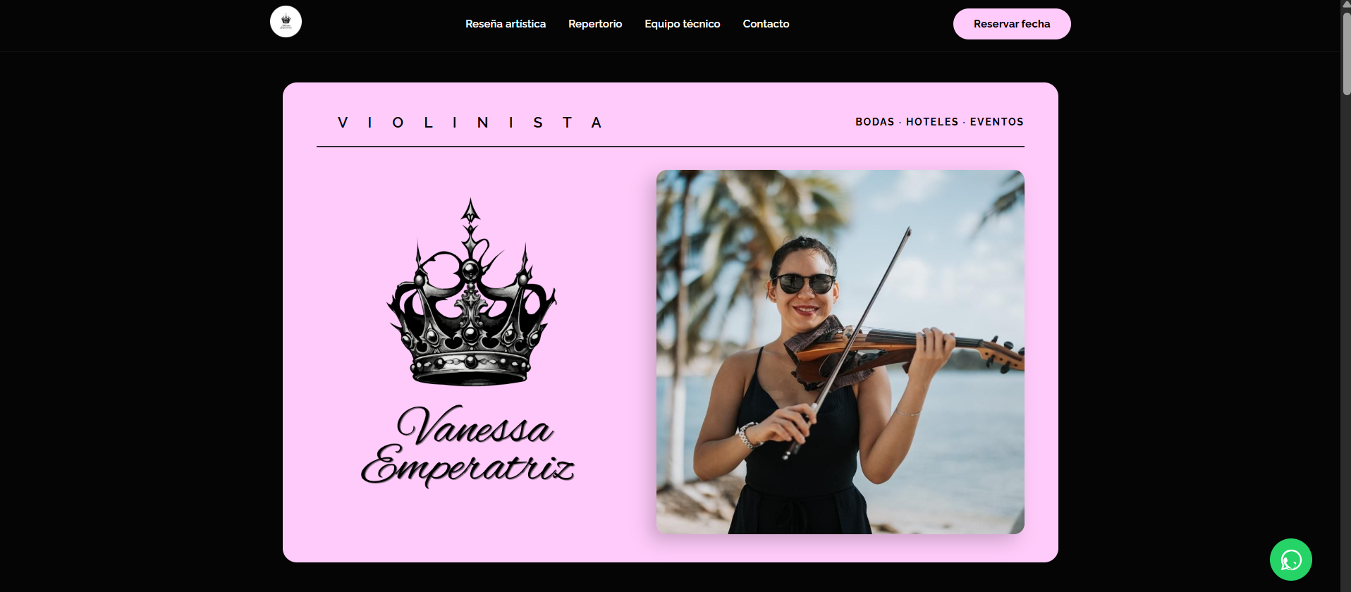 Proyecto Portafolio Vanessa - Violinista